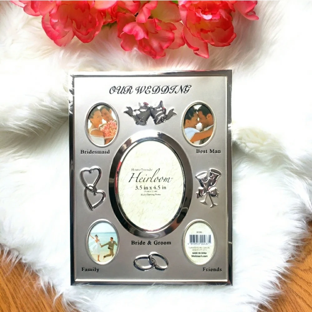 Home Trends Heirloom Mult-Opening Picture Frame Silver Gray Our Wedding